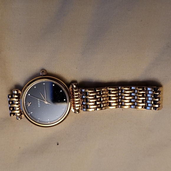 Rose gold navy sparkle face watch - Picture 4 of 4